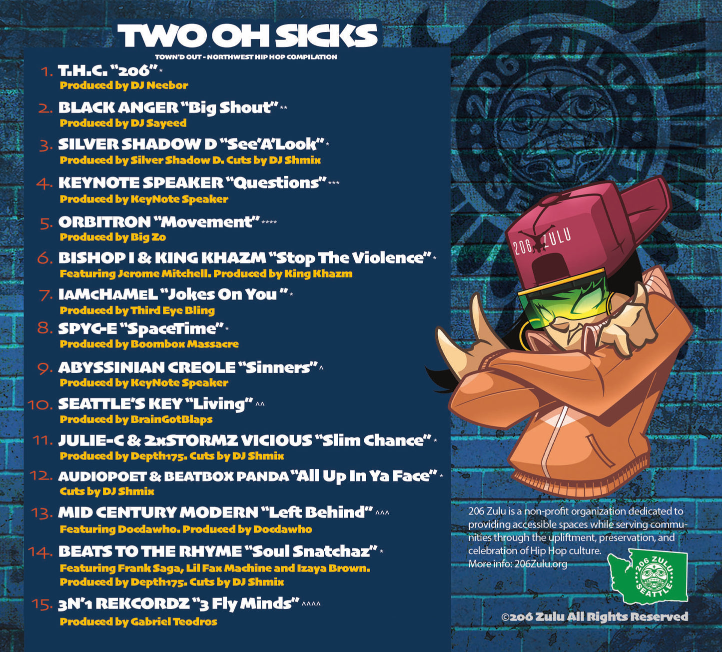 Two-Oh-Sicks: Town'd Out Northwest Hip Hop Compilation - CD